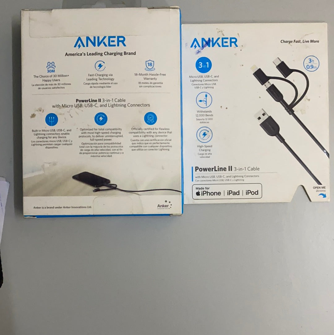 ANKER 3in 1 Usb Cable