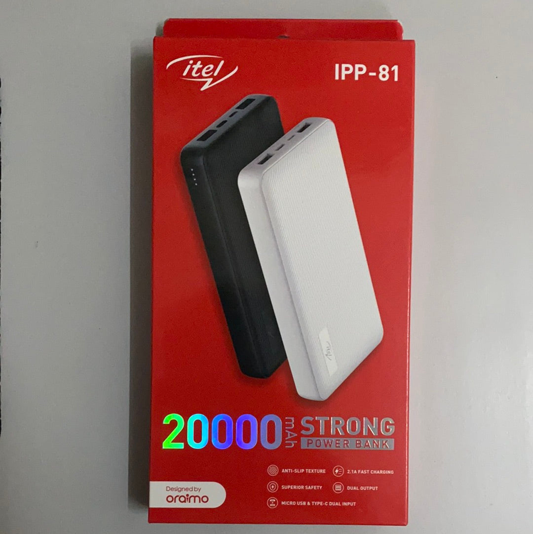 Itel 20000mAh Power Bank